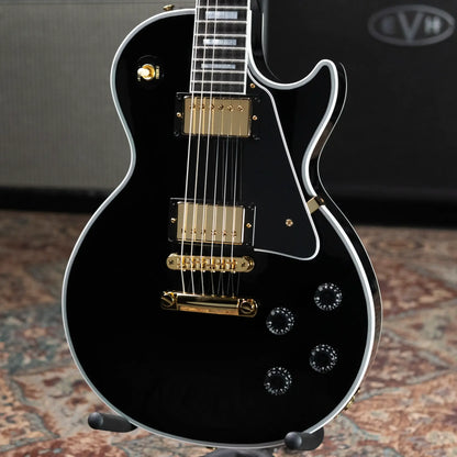 Gibson Custom Shop Les Paul Custom Electric Guitar - Gloss Ebony with Hardshell Case