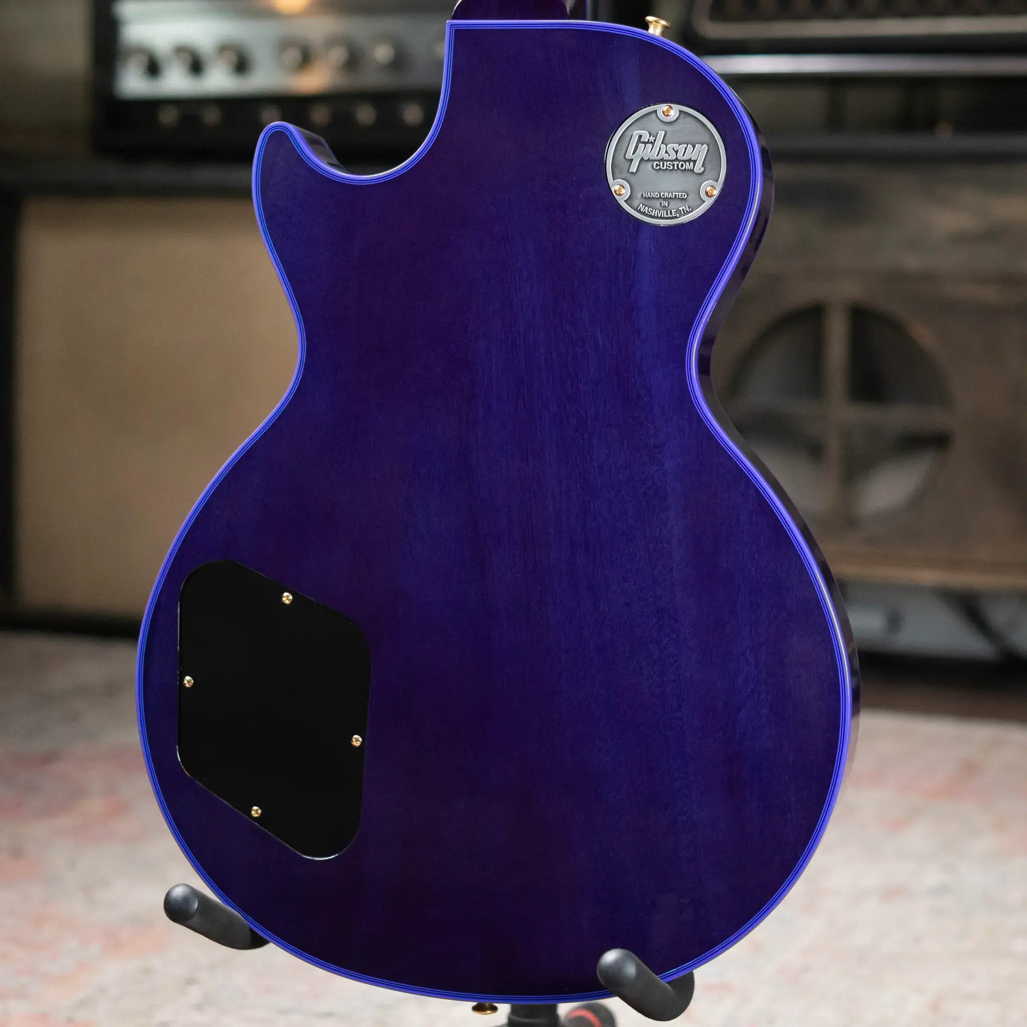 Gibson Custom Shop Les Paul Custom Figured Electric Guitar - Blue Widow with Hardshell Case