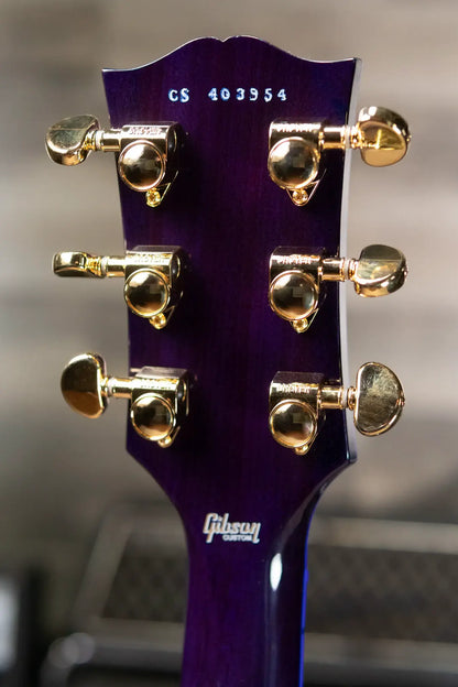 Gibson Custom Shop Les Paul Custom Figured Electric Guitar - Blue Widow with Hardshell Case