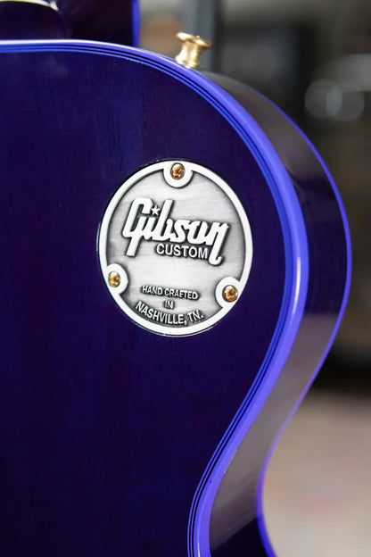 Gibson Custom Shop Les Paul Custom Figured Electric Guitar - Blue Widow with Hardshell Case