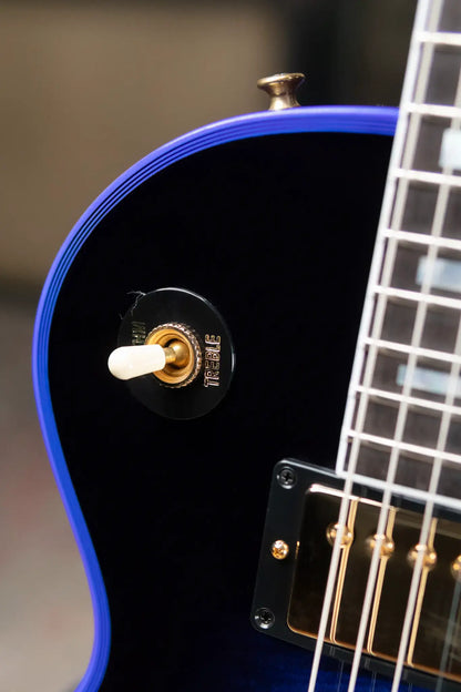 Gibson Custom Shop Les Paul Custom Figured Electric Guitar - Blue Widow with Hardshell Case