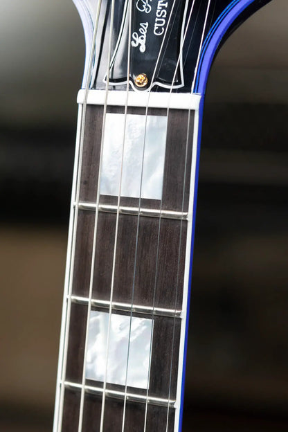Gibson Custom Shop Les Paul Custom Figured Electric Guitar - Blue Widow with Hardshell Case