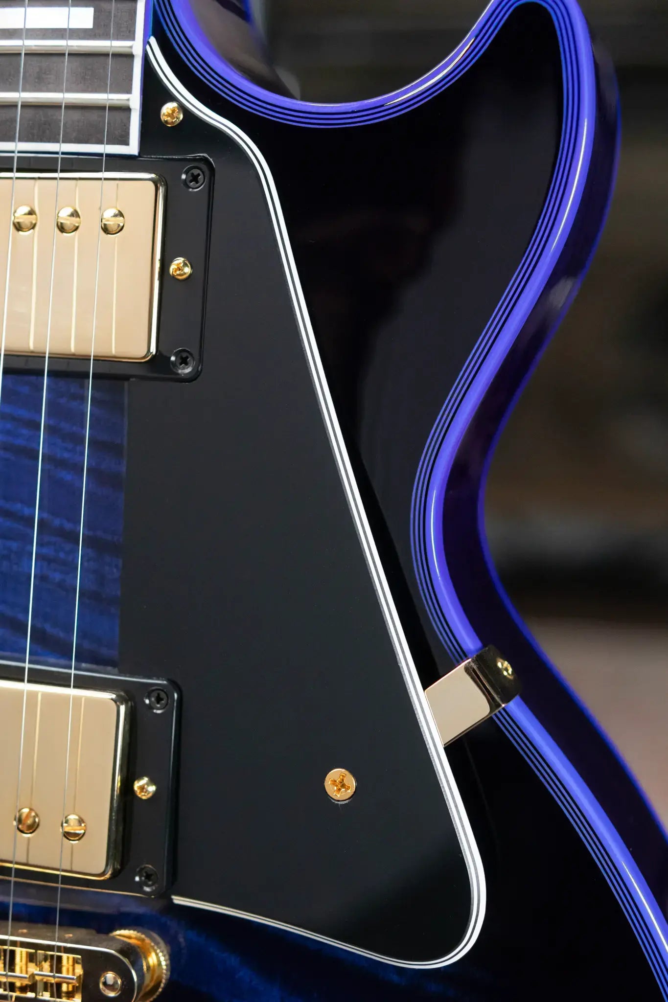 Gibson Custom Shop Les Paul Custom Figured Electric Guitar - Blue Widow with Hardshell Case