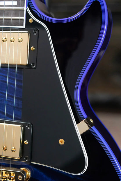 Gibson Custom Shop Les Paul Custom Figured Electric Guitar - Blue Widow with Hardshell Case