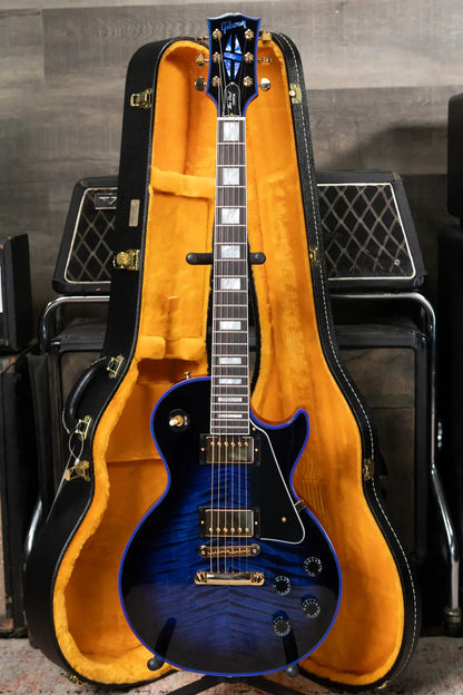 Gibson Custom Shop Les Paul Custom Figured Electric Guitar - Blue Widow with Hardshell Case