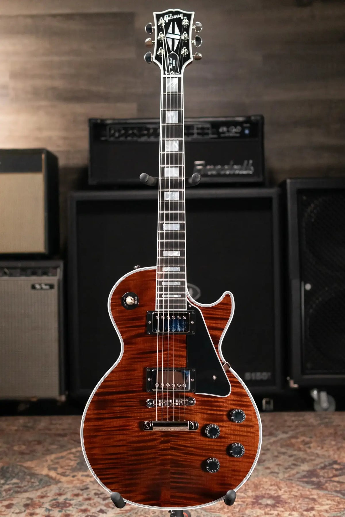 Gibson Custom Shop Les Paul Custom Figured Electric Guitar - Root Beer/Walnut with Hardshell Case