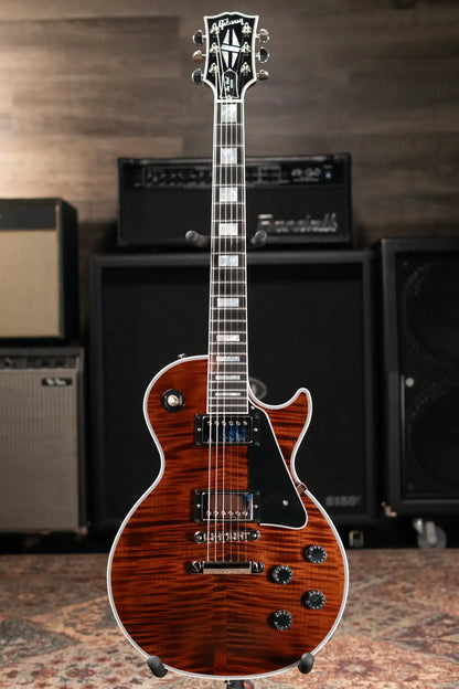 Gibson Custom Shop Les Paul Custom Figured Electric Guitar - Root Beer/Walnut with Hardshell Case