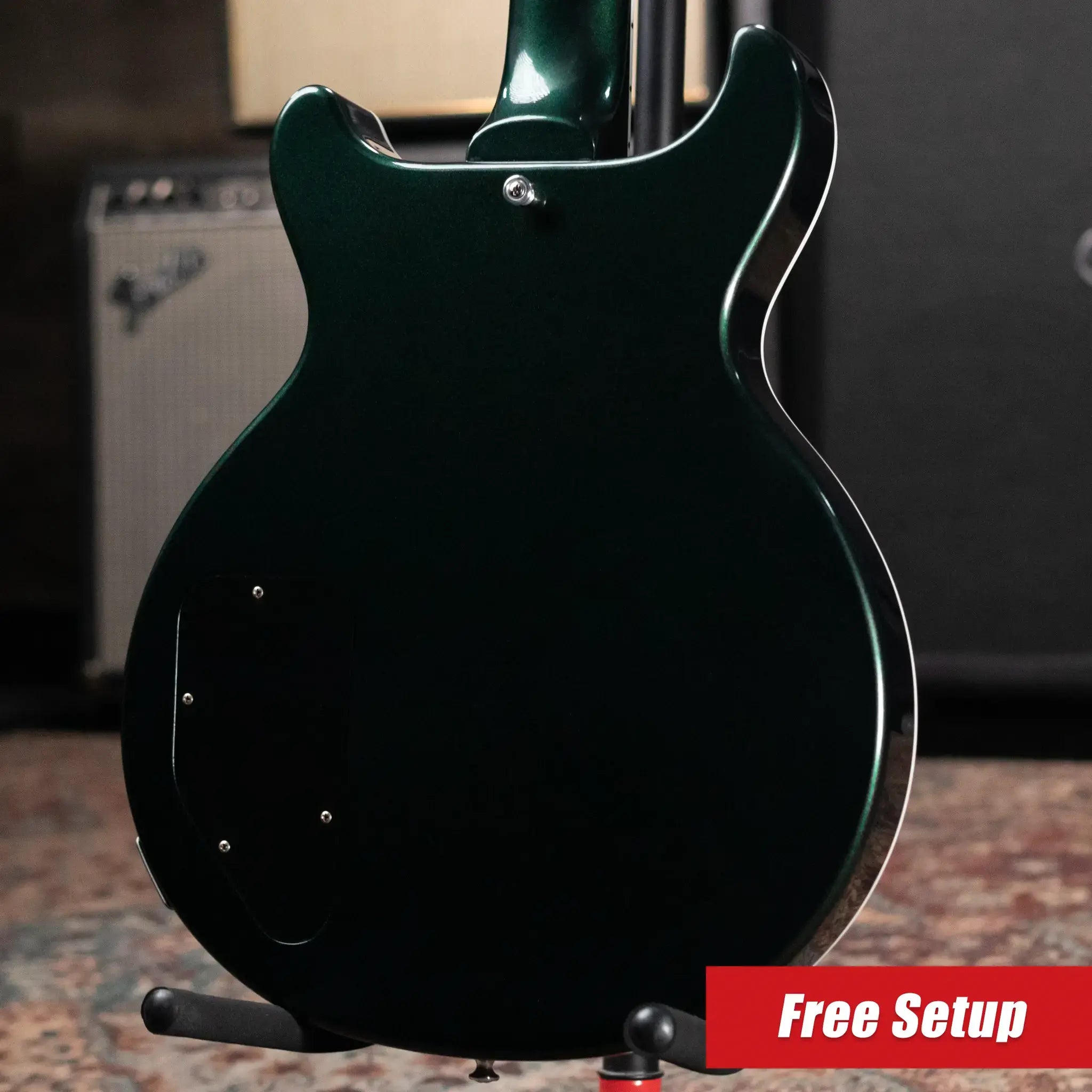 Gibson Custom Shop Les Paul Special Double Cut Figured Electric Guitar - Trans Black VOS with Hardshell Case