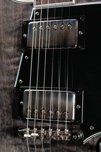 Gibson Custom Shop Les Paul Special Double Cut Figured Electric Guitar - Trans Black VOS with Hardshell Case