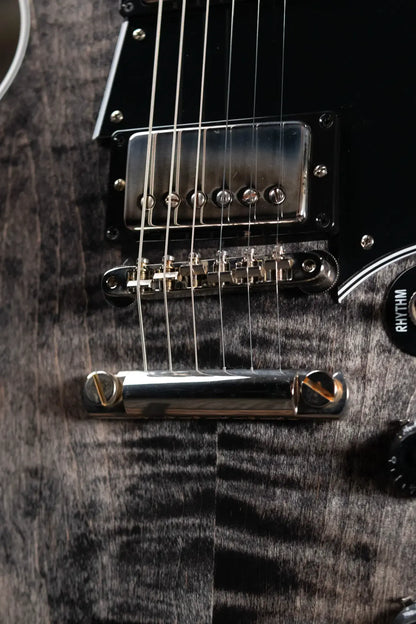 Gibson Custom Shop Les Paul Special Double Cut Figured Electric Guitar - Trans Black VOS with Hardshell Case