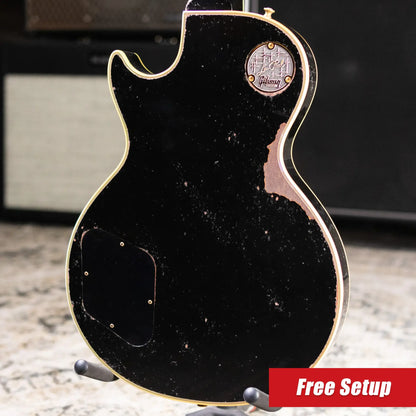 Gibson Custom Shop Limited Edition 1954 Les Paul Custom Reissue Murphy Lab Electric Guitar - Ebony Heavy Aged with Hardshell Case