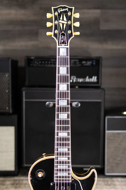 Gibson Custom Shop Limited Edition 1954 Les Paul Custom Reissue Murphy Lab Electric Guitar - Ebony Heavy Aged with Hardshell Case