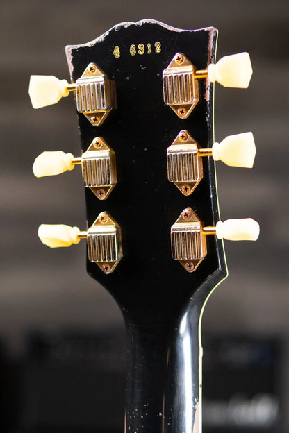 Gibson Custom Shop Limited Edition 1954 Les Paul Custom Reissue Murphy Lab Electric Guitar - Ebony Heavy Aged with Hardshell Case