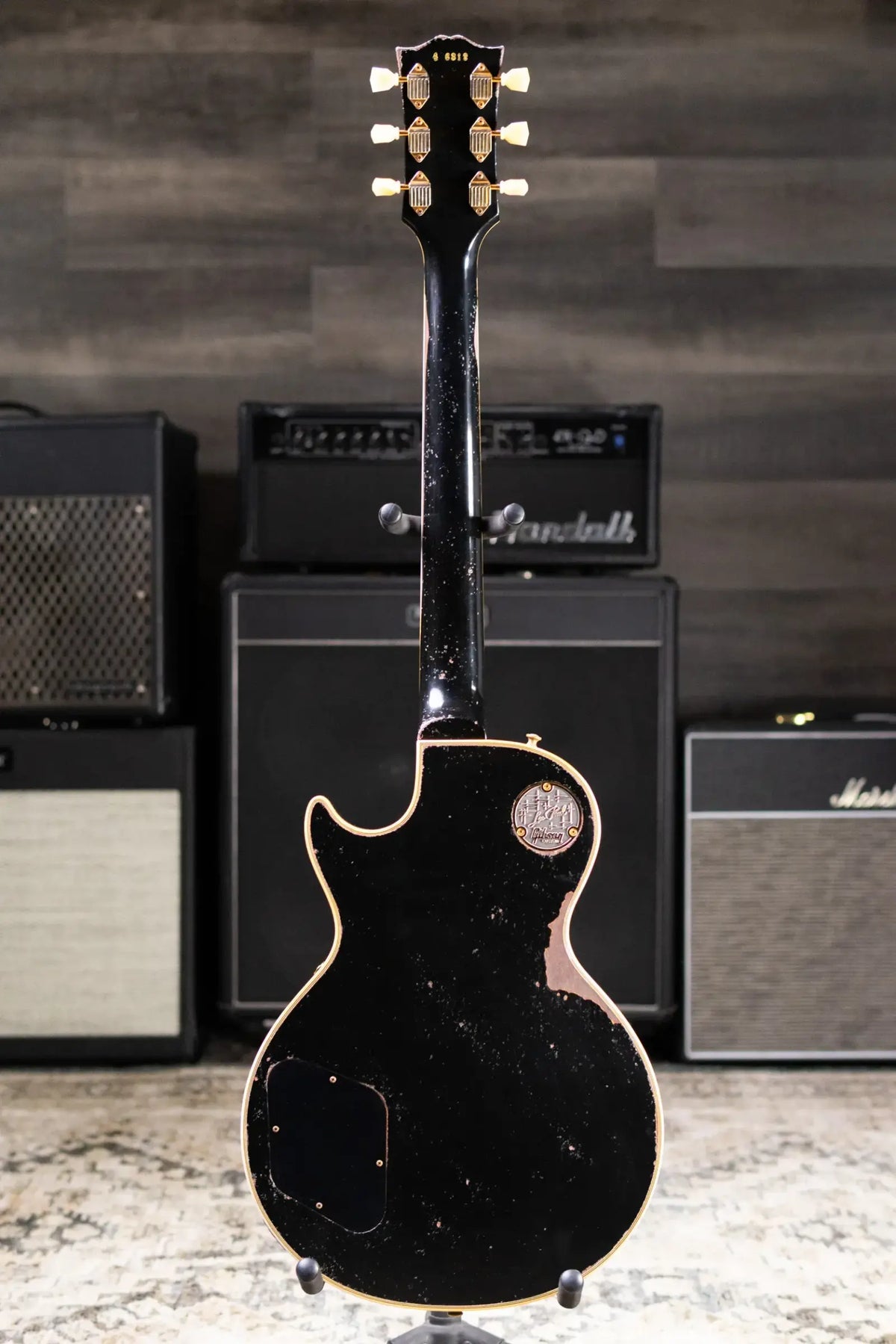 Gibson Custom Shop Limited Edition 1954 Les Paul Custom Reissue Murphy Lab Electric Guitar - Ebony Heavy Aged with Hardshell Case