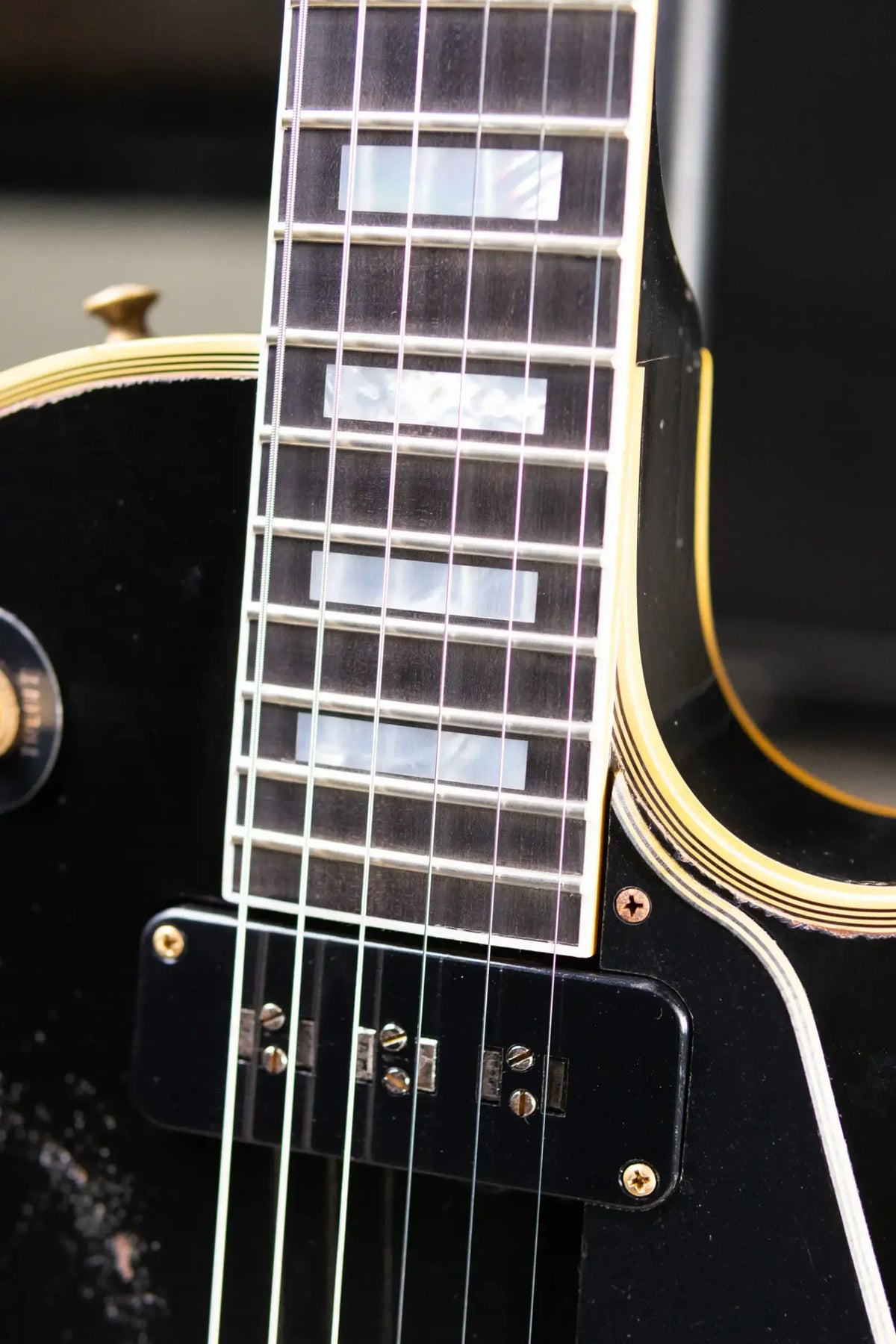 Gibson Custom Shop Limited Edition 1954 Les Paul Custom Reissue Murphy Lab Electric Guitar - Ebony Heavy Aged with Hardshell Case