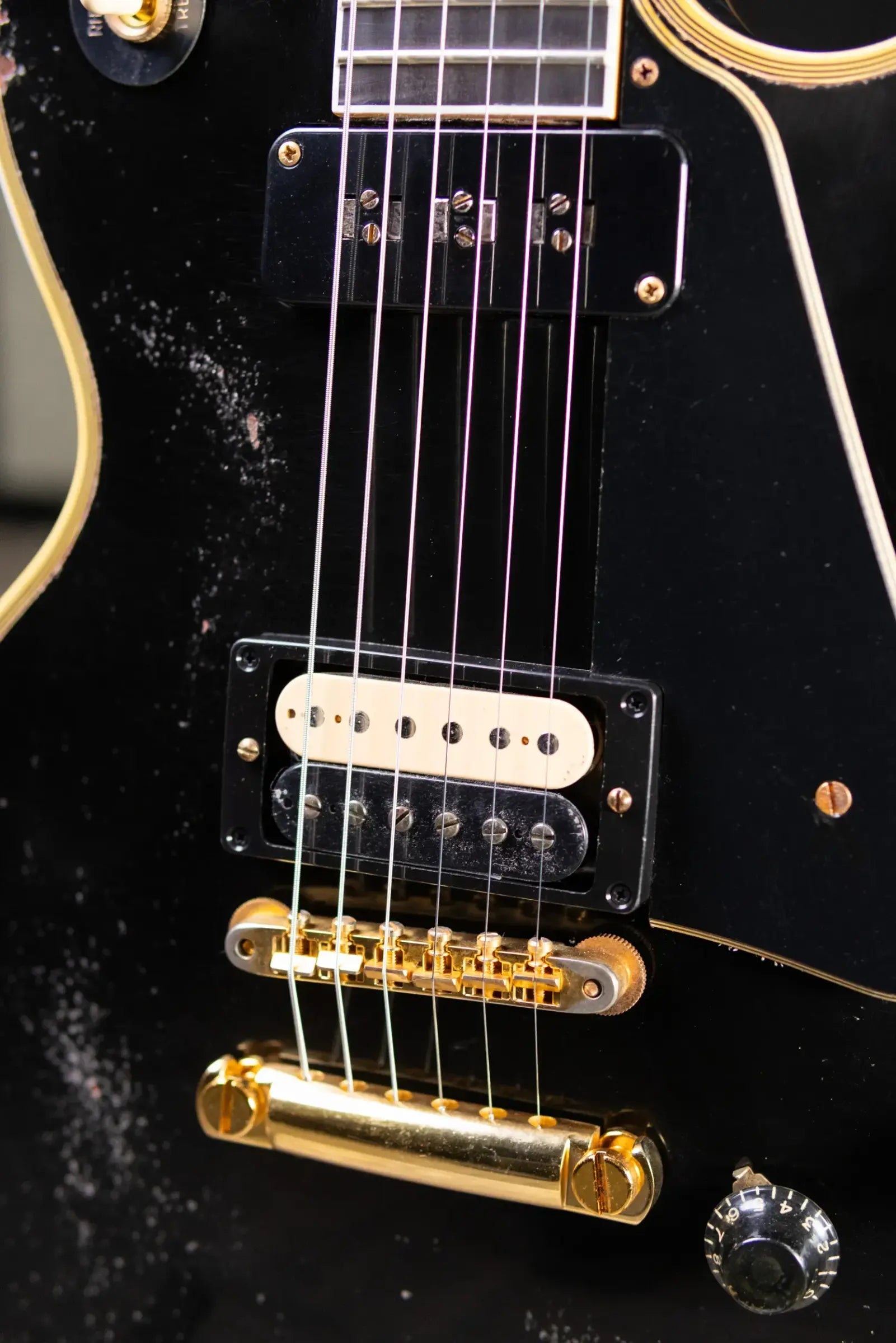 Gibson Custom Shop Limited Edition 1954 Les Paul Custom Reissue Murphy Lab Electric Guitar - Ebony Heavy Aged with Hardshell Case