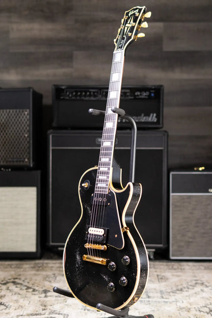 Gibson Custom Shop Limited Edition 1954 Les Paul Custom Reissue Murphy Lab Electric Guitar - Ebony Heavy Aged with Hardshell Case