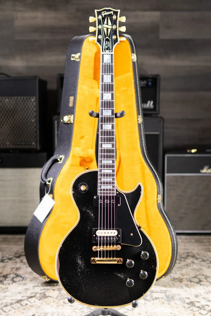 Gibson Custom Shop Limited Edition 1954 Les Paul Custom Reissue Murphy Lab Electric Guitar - Ebony Heavy Aged with Hardshell Case