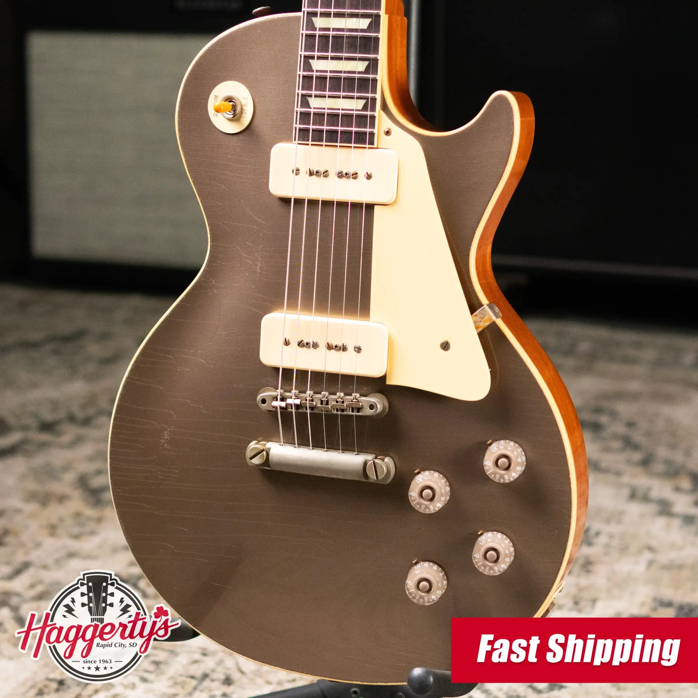 Gibson Custom Shop Limited Edition 1955 NAMM Show Commemorative Les Paul Standard Murphy Lab Light Aged Electric Guitar - Samoa Beige with Hardshell Case