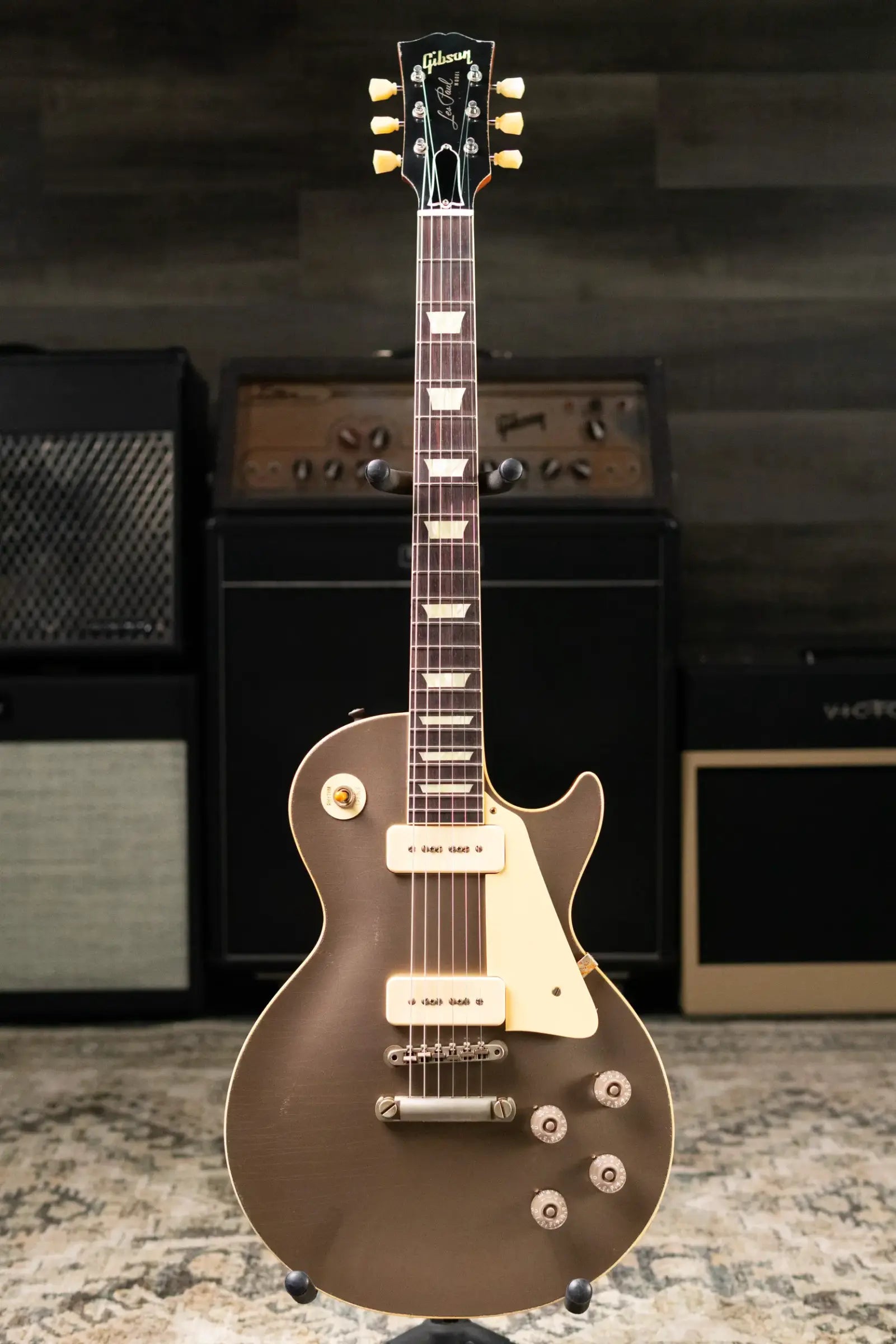 Gibson Custom Shop Limited Edition 1955 NAMM Show Commemorative Les Paul Standard Murphy Lab Light Aged Electric Guitar - Samoa Beige with Hardshell Case