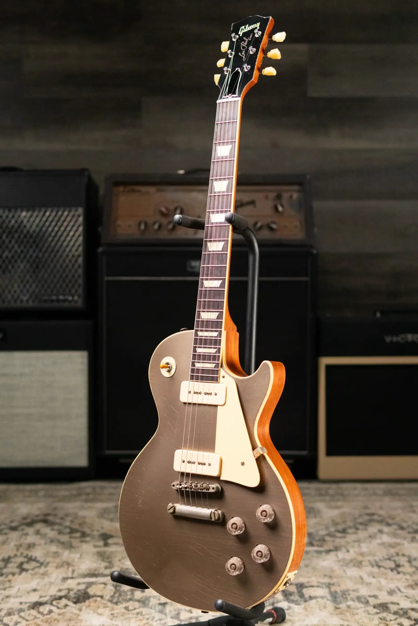 Gibson Custom Shop Limited Edition 1955 NAMM Show Commemorative Les Paul Standard Murphy Lab Light Aged Electric Guitar - Samoa Beige with Hardshell Case