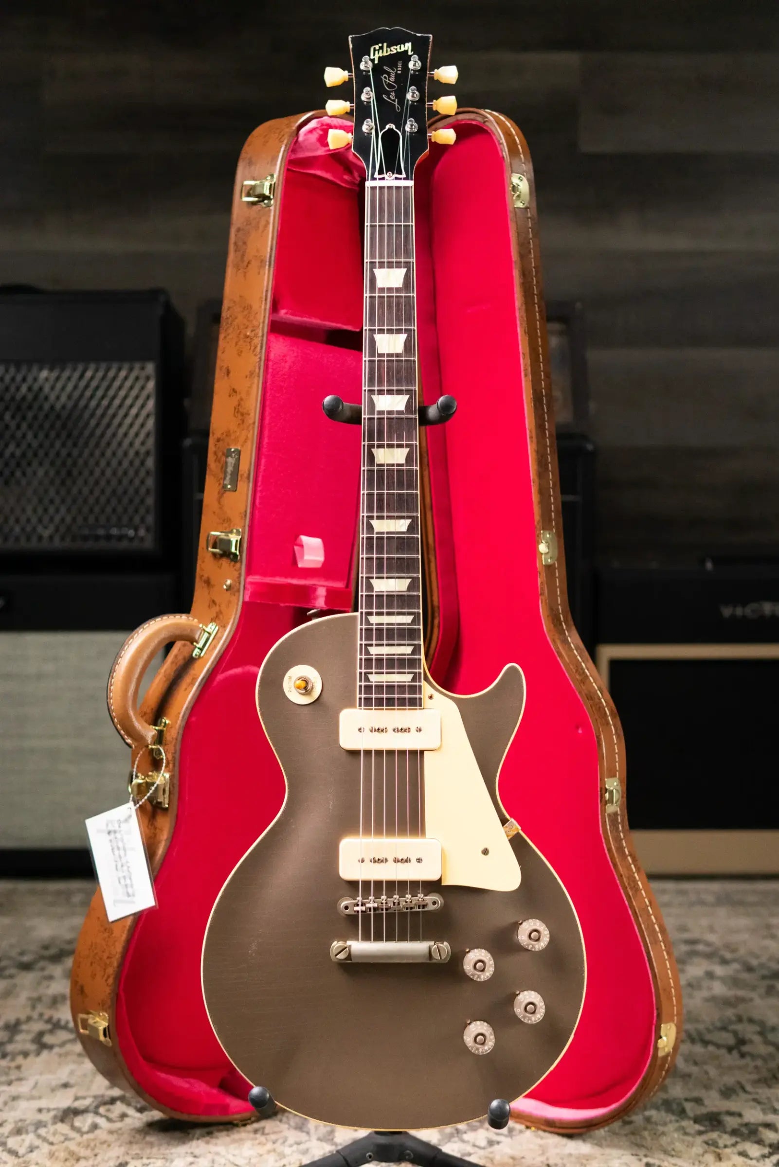 Gibson Custom Shop Limited Edition 1955 NAMM Show Commemorative Les Paul Standard Murphy Lab Light Aged Electric Guitar - Samoa Beige with Hardshell Case