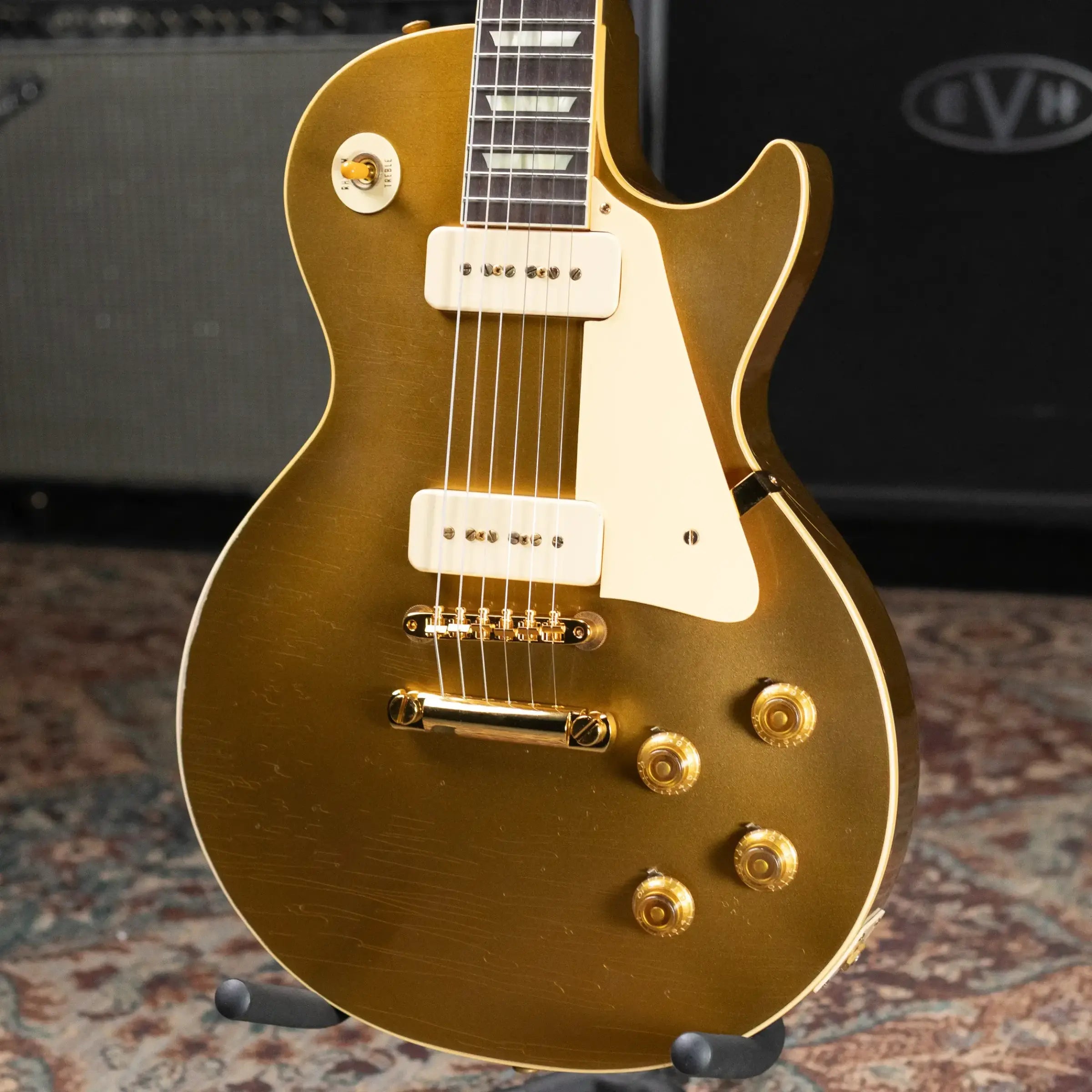 Gibson Custom Shop Limited Edition 1956 Les Paul Standard Reissue Murphy Lab Electric Guitar - All Gold Light Aged with Hardshell Case