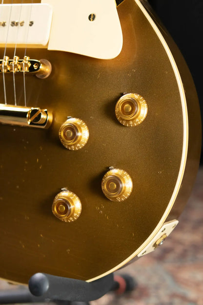 Gibson Custom Shop Limited Edition 1956 Les Paul Standard Reissue Murphy Lab Electric Guitar - All Gold Light Aged with Hardshell Case