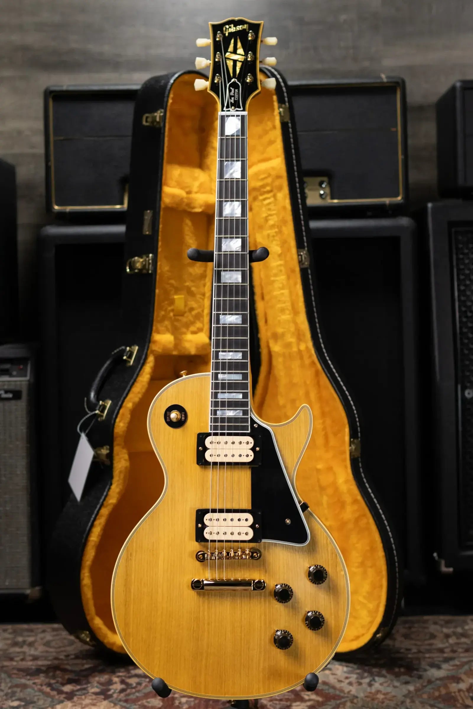 Gibson Custom Shop Limited Edition 1957 Les Paul Custom All Korina VOS Electric Guitar - Antique Natural with Hardshell Case