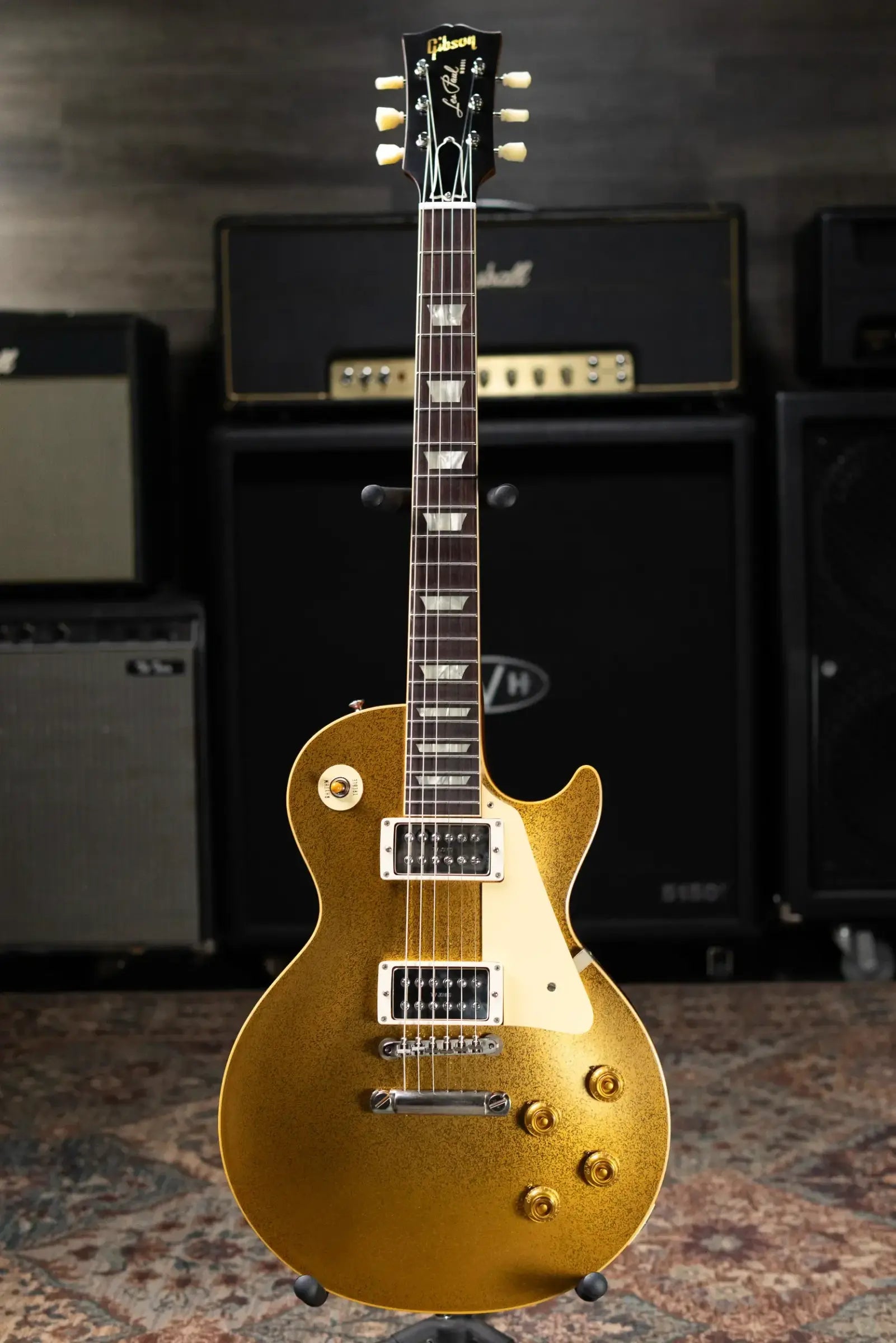 Gibson Custom Shop Limited Edition 1957 Les Paul Standard VOS Electric Guitar - Gold Sparkle with Hardshell Case