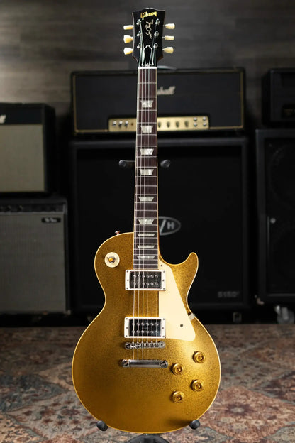 Gibson Custom Shop Limited Edition 1957 Les Paul Standard VOS Electric Guitar - Gold Sparkle with Hardshell Case