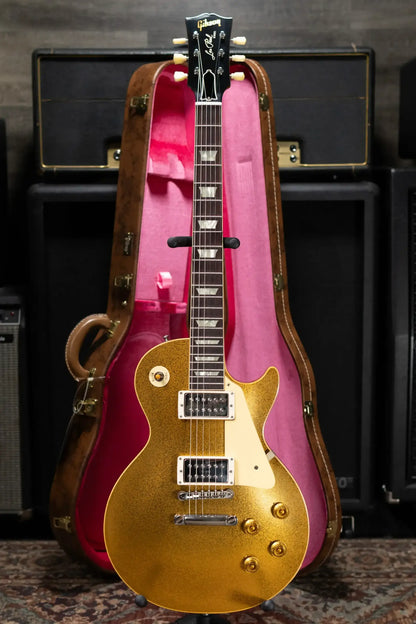 Gibson Custom Shop Limited Edition 1957 Les Paul Standard VOS Electric Guitar - Gold Sparkle with Hardshell Case