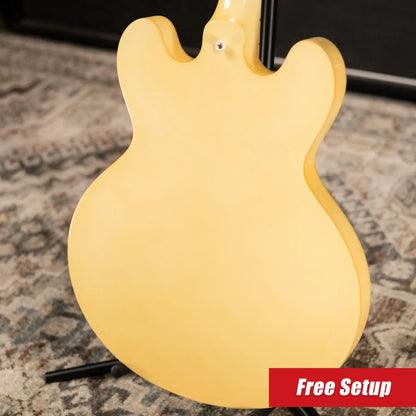 Gibson Custom Shop Limited Edition 1959 ES-330 Bigsby Reissue Hollow Body Electric Guitar - Antique White VOS with Hardshell Case