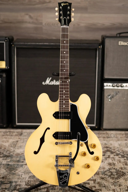 Gibson Custom Shop Limited Edition 1959 ES-330 Bigsby Reissue Hollow Body Electric Guitar - Antique White VOS with Hardshell Case