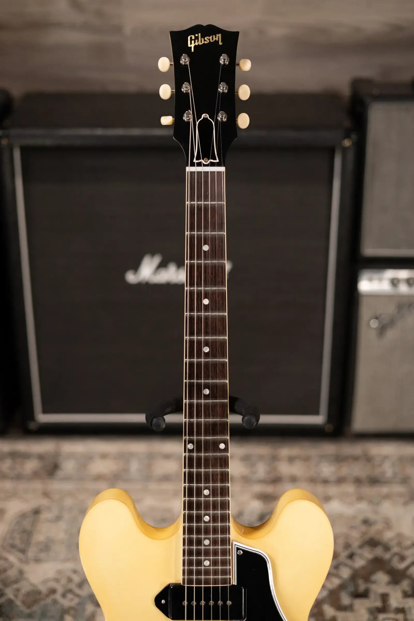 Gibson Custom Shop Limited Edition 1959 ES-330 Bigsby Reissue Hollow Body Electric Guitar - Antique White VOS with Hardshell Case