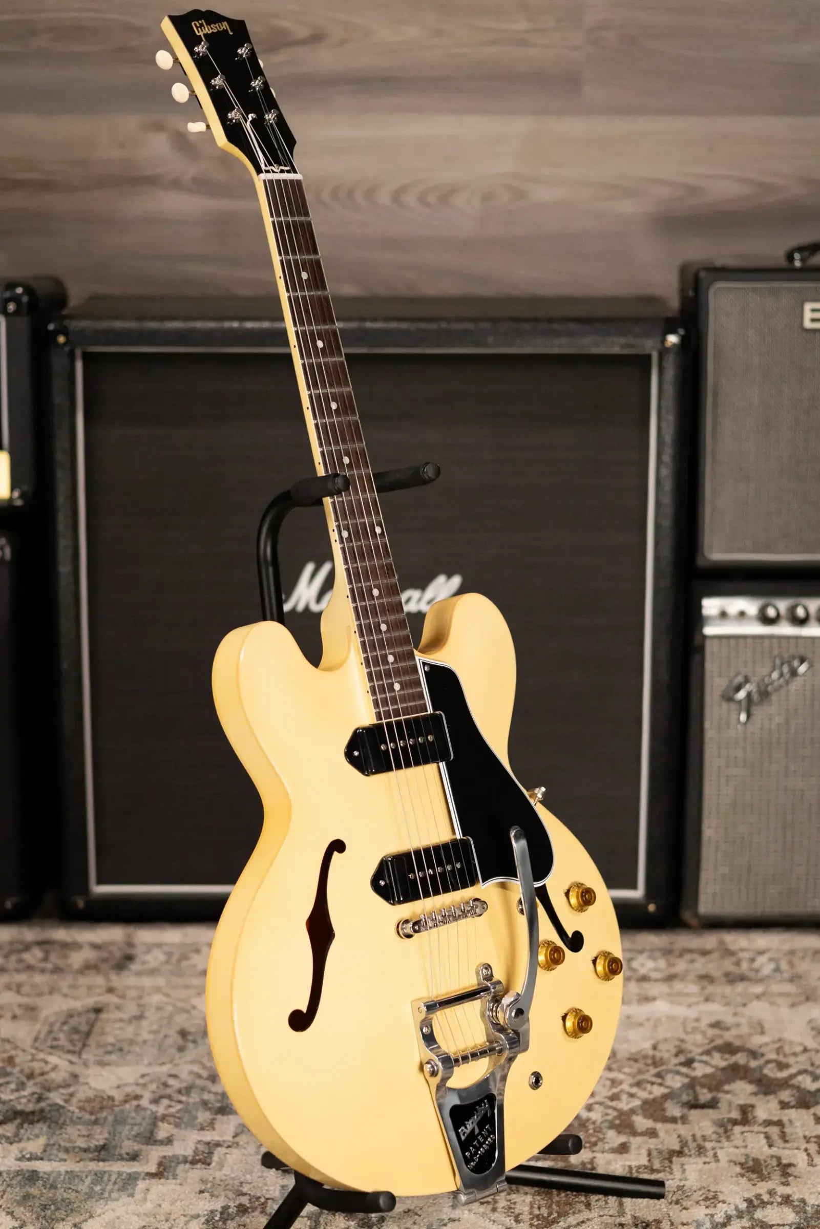 Gibson Custom Shop Limited Edition 1959 ES-330 Bigsby Reissue Hollow Body Electric Guitar - Antique White VOS with Hardshell Case