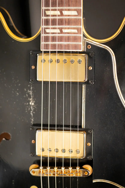 Gibson Custom Shop Limited Edition 1959 ES-345 Varitone Bigsby Reissue Murphy Lab Semi-Hollow Electric Guitar - Ebony Heavy Aged with Hardshell Case