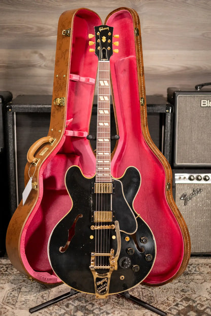 Gibson Custom Shop Limited Edition 1959 ES-345 Varitone Bigsby Reissue Murphy Lab Semi-Hollow Electric Guitar - Ebony Heavy Aged with Hardshell Case