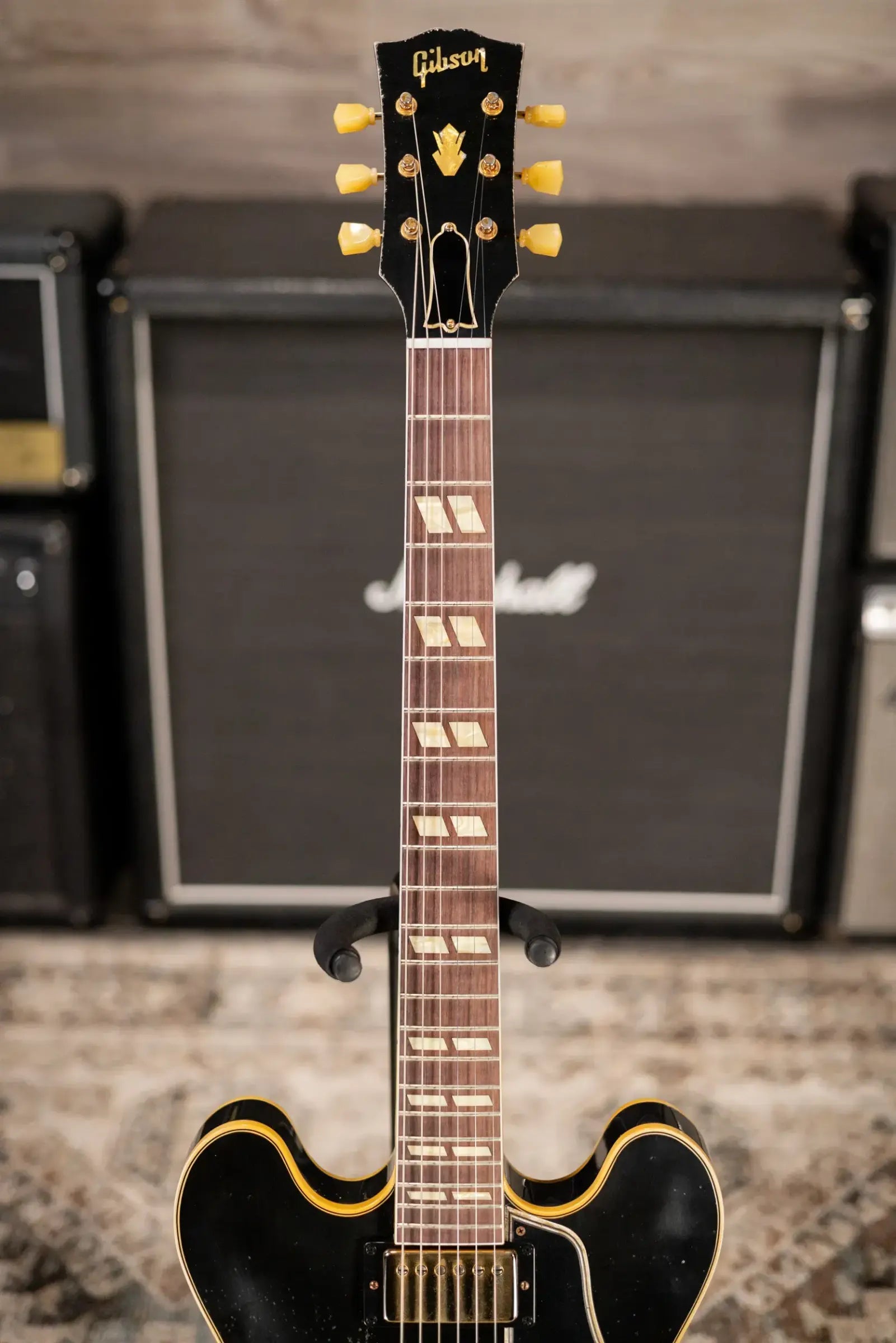 Gibson Custom Shop Limited Edition 1959 ES-345 Varitone Bigsby Reissue Murphy Lab Semi-Hollow Electric Guitar - Ebony Heavy Aged with Hardshell Case