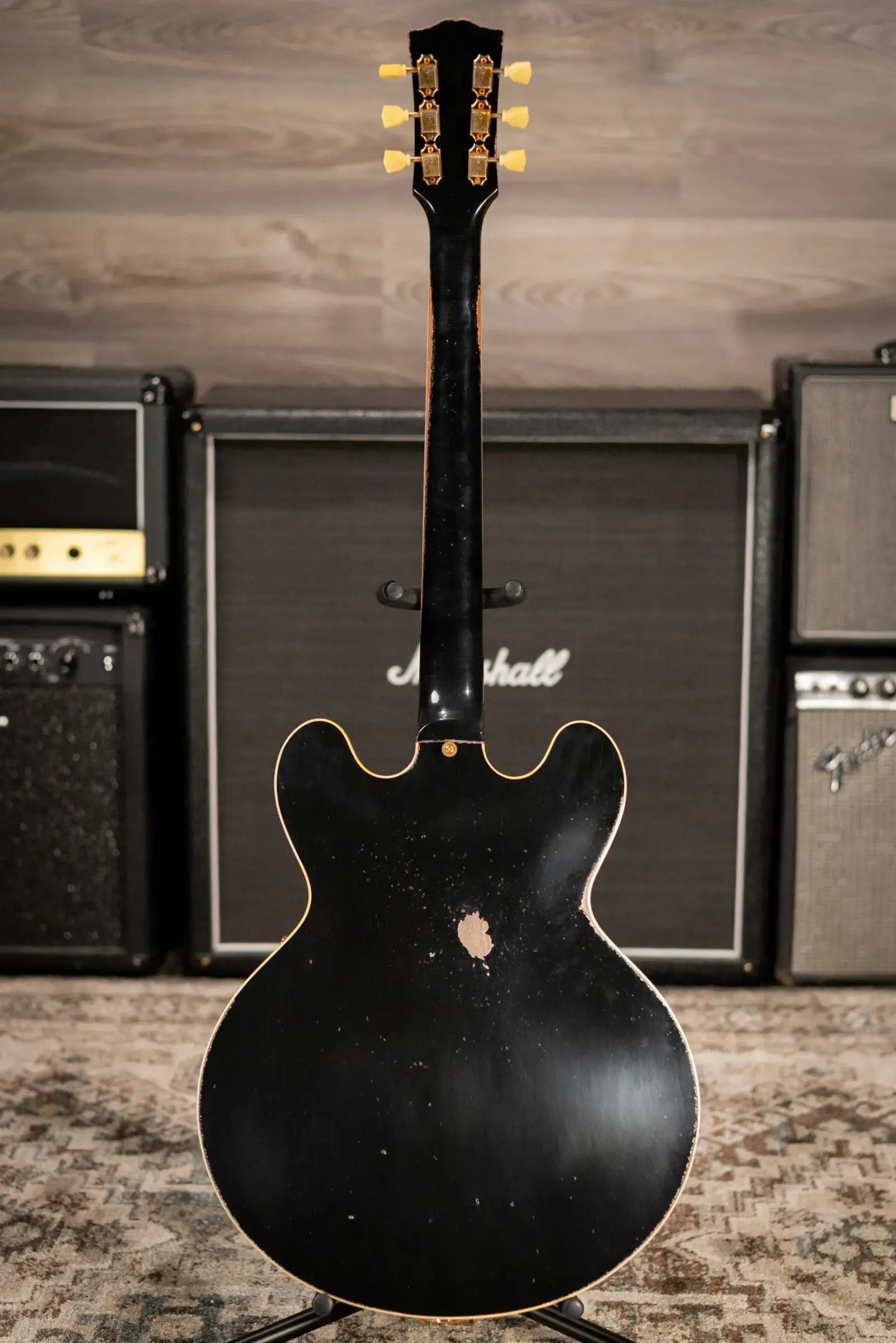Gibson Custom Shop Limited Edition 1959 ES-345 Varitone Bigsby Reissue Murphy Lab Semi-Hollow Electric Guitar - Ebony Heavy Aged with Hardshell Case