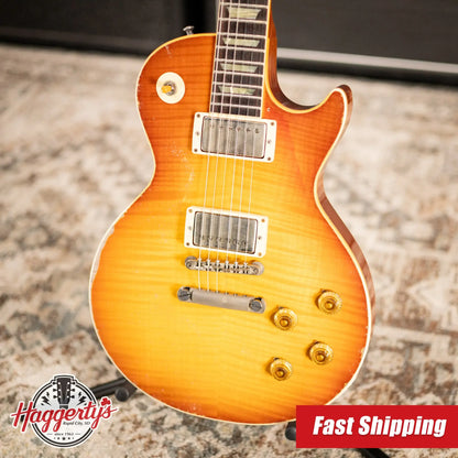 Gibson Custom Shop Limited Edition 1959 Les Paul Standard Reissue Murphy Lab Electric Guitar - Molten Amber Burst Heavy Aged with Hardshell Case