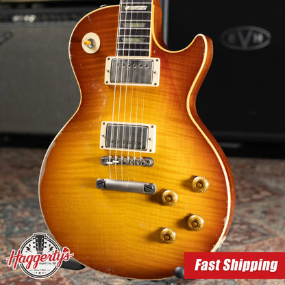 Gibson Custom Shop Limited Edition 1959 Les Paul Standard Reissue Murphy Lab Electric Guitar - Molten Amber Burst Heavy Aged with Hardshell Case