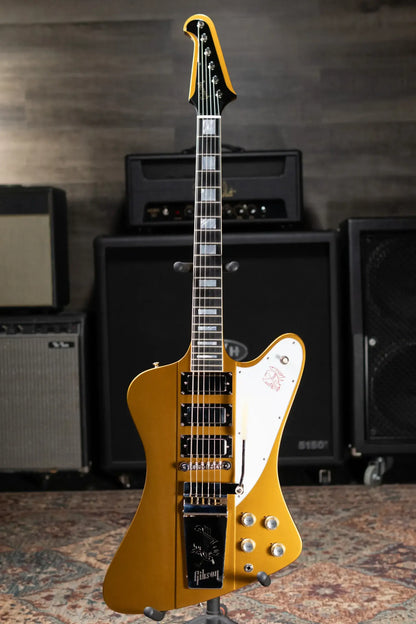 Gibson Custom Shop Limited Edition 1963 Firebird VII Maestro Electric Guitar - Double Gold Gloss with Hardshell Case