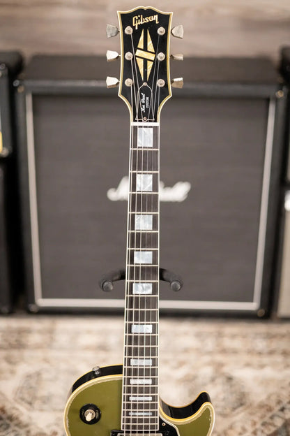 Gibson Custom Shop Limited Edition 1968 Les Paul Custom Reissue Murphy Lab Electric Guitar - Olive Drab Top Ebony Back Heavy Aged with Hardshell Case