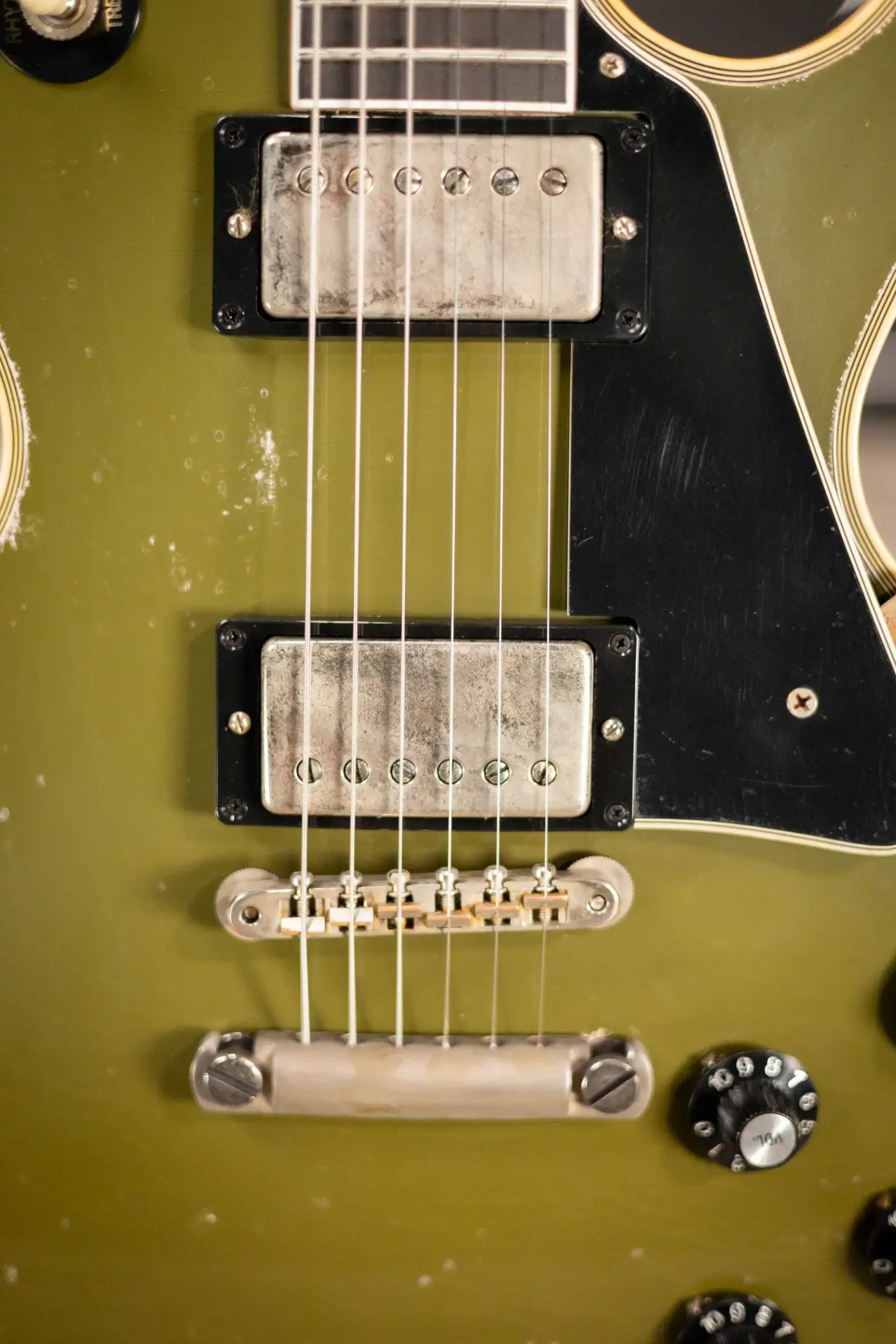 Gibson Custom Shop Limited Edition 1968 Les Paul Custom Reissue Murphy Lab Electric Guitar - Olive Drab Top Ebony Back Heavy Aged with Hardshell Case