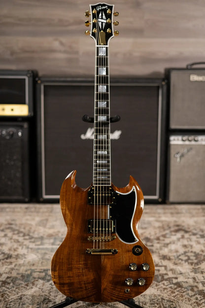 Gibson Custom Shop Limited Edition SG Custom Electric Guitar - Koa/Walnut with Hardshell Case