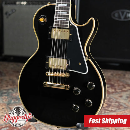 Gibson Custom Shop Made 2 Measure 1957 Les Paul Custom VOS Electric Guitar - Ebony with Hardshell Case