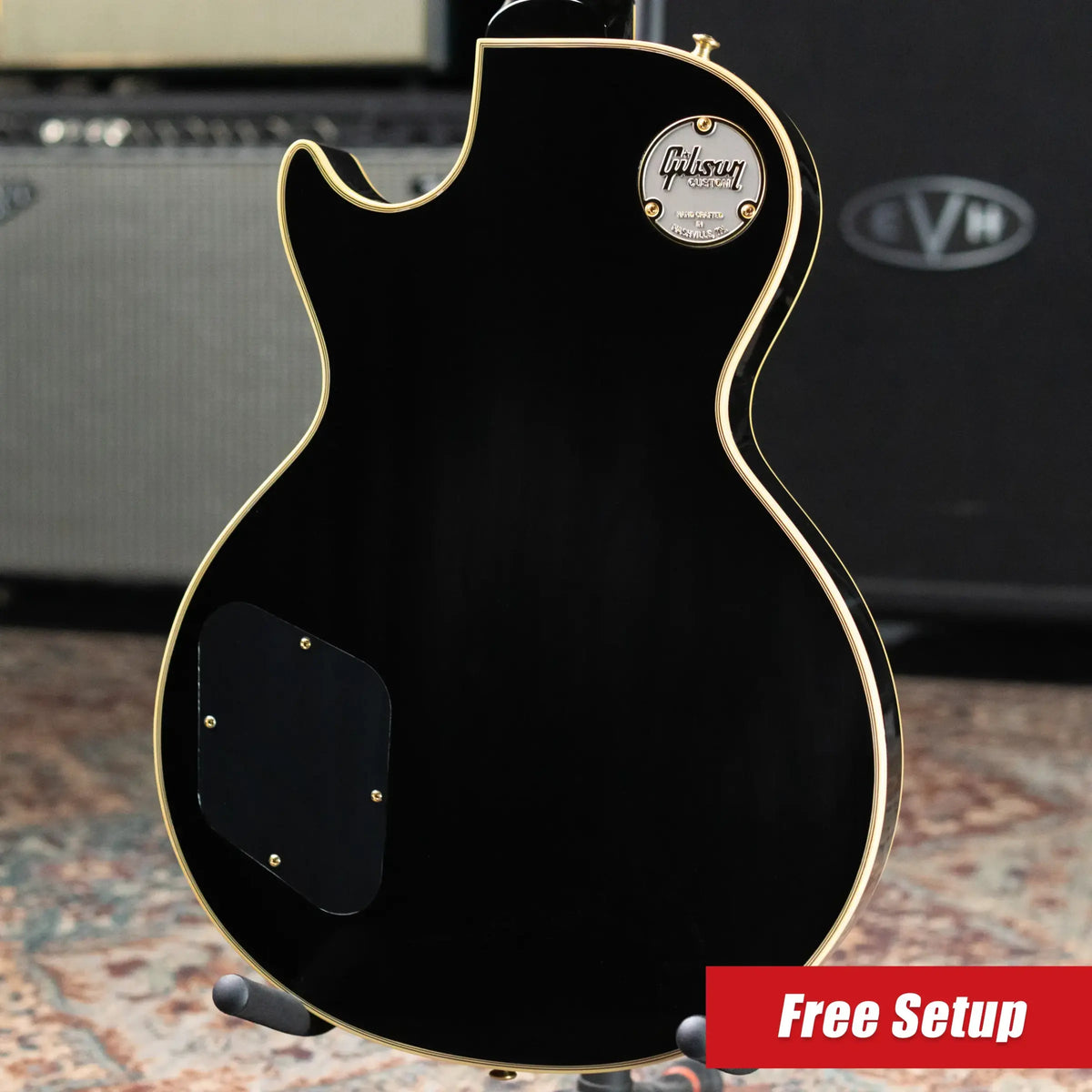 Gibson Custom Shop Made 2 Measure 1957 Les Paul Custom VOS Electric Guitar - Ebony with Hardshell Case