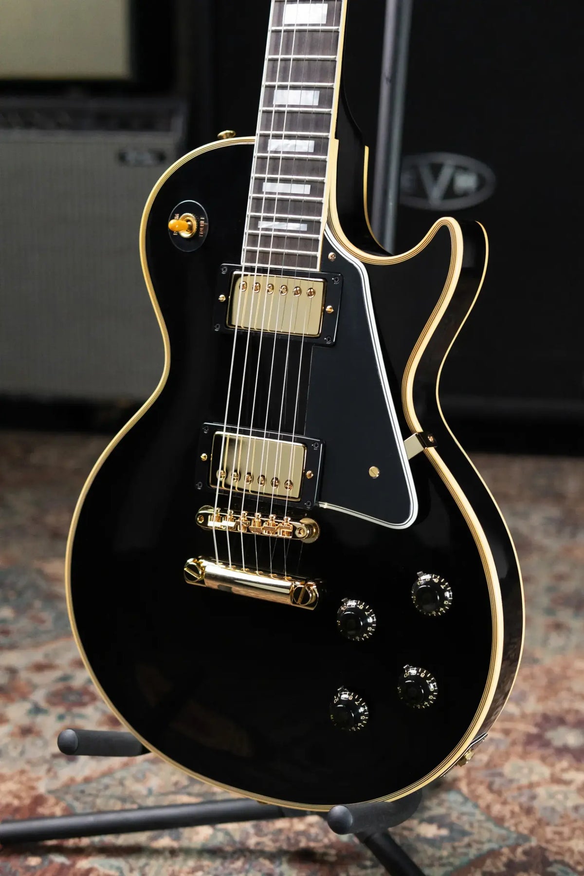 Gibson Custom Shop Made 2 Measure 1957 Les Paul Custom VOS Electric Guitar - Ebony with Hardshell Case