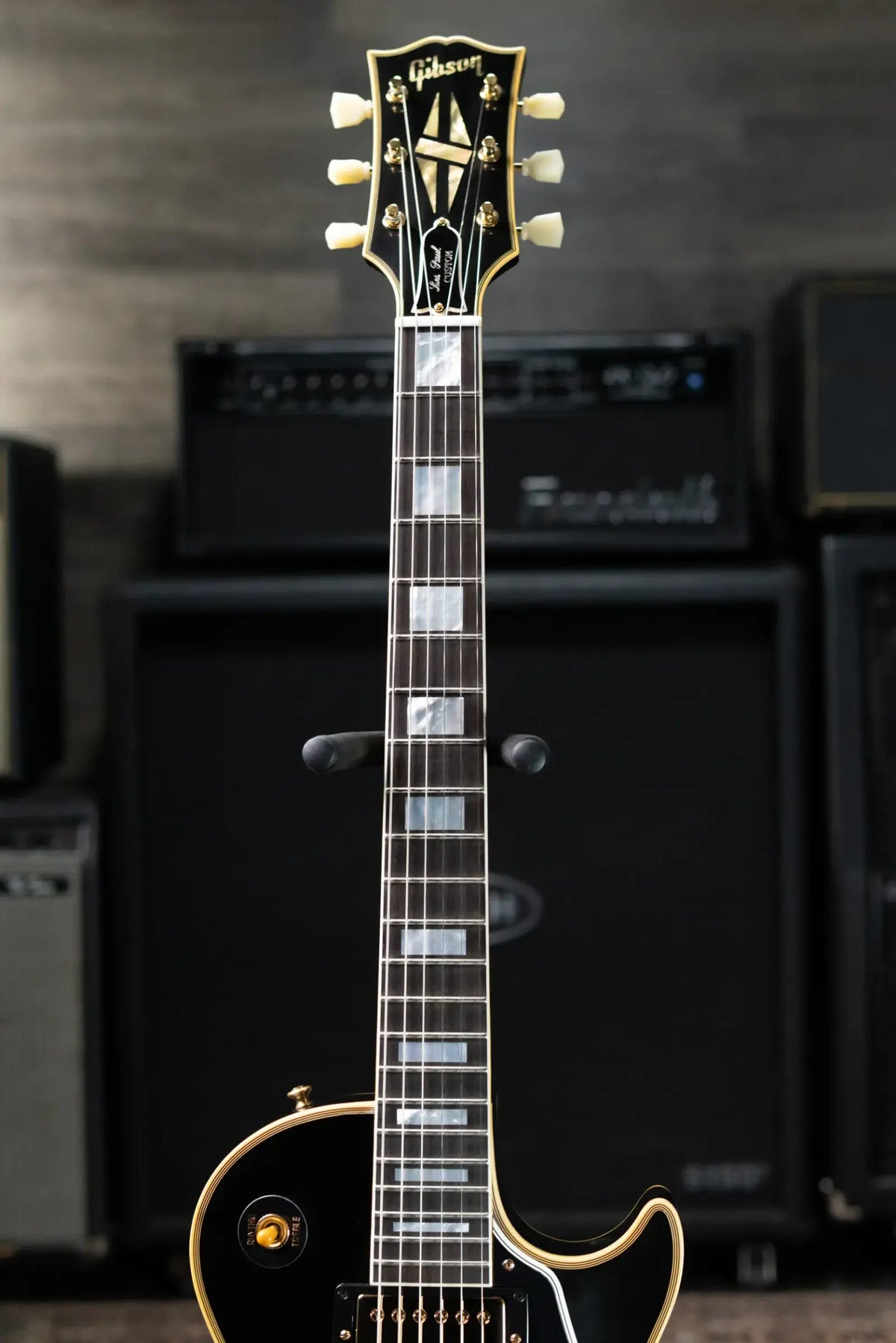 Gibson Custom Shop Made 2 Measure 1957 Les Paul Custom VOS Electric Guitar - Ebony with Hardshell Case